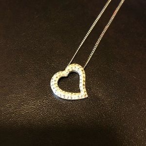 Swarovski white heart necklace
